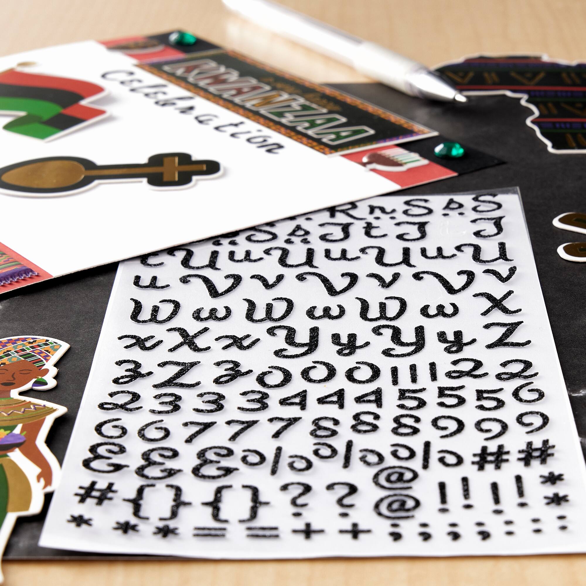 Recollections™ Glitter Alphabet Stickers